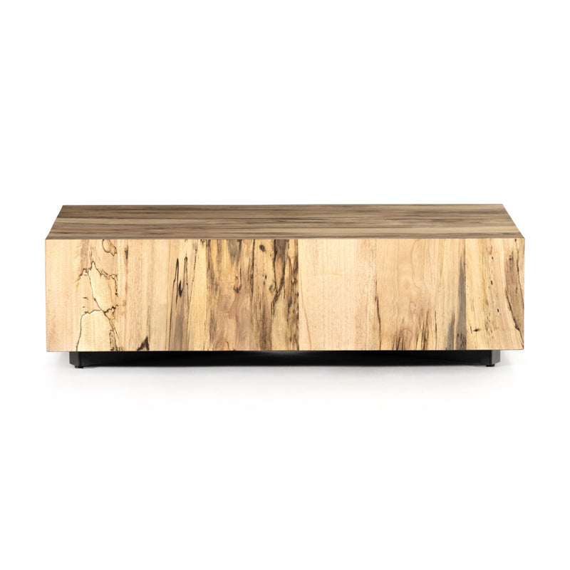 Four Hands Hudson Rectangle Coffee Table Spalted Primavera Front View