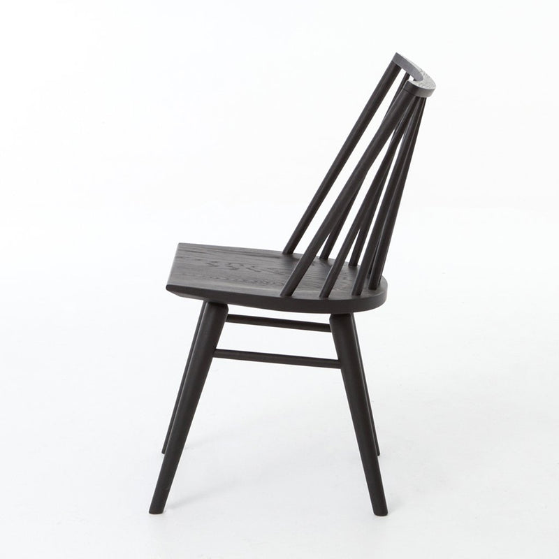 Side View Lewis Black Windsor Style Chair