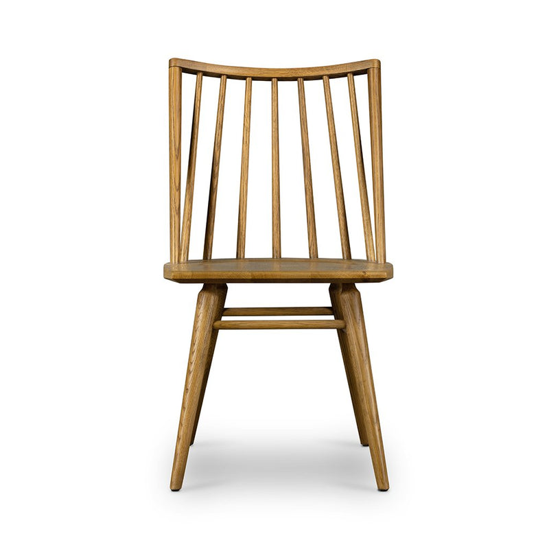 Front View Lewis Windsor Chair - Sandy Oak