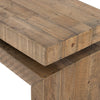 Matthes Console Table - Rustic Natural Open Corner Detail