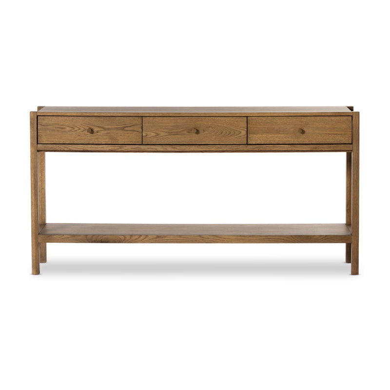 Meadow Console Table Tawny Oak Front Facing View 229646-003
