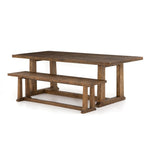 Otto Dining Table Honey Pine Table and Seat Bench Four Hands