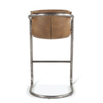 modern leather stool back view