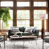 Reese Green Leather Sofa - Eden Sage Four Hands