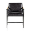 Four Hands Rowen Dining Chair Sonoma Black Front View