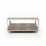 Shagreen and glass coffee table