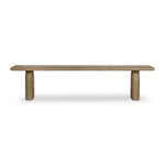 Four Hands Sorrento Dining Bench Aged Drift Front Facing View