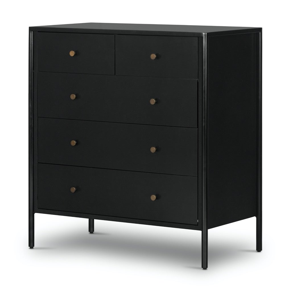 Soto 5 Drawer Dresser - Black | Four Hands Soto 5 Drawer Dresser - Black | Four Hands