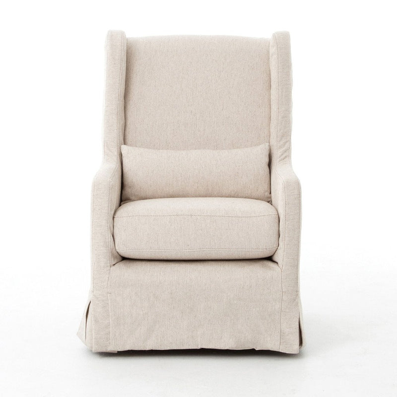 Swivel Wing Chair - Jette Linen Front Detail