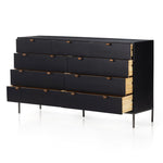 Trey 9 Drawer Dresser angled view with drawers opened