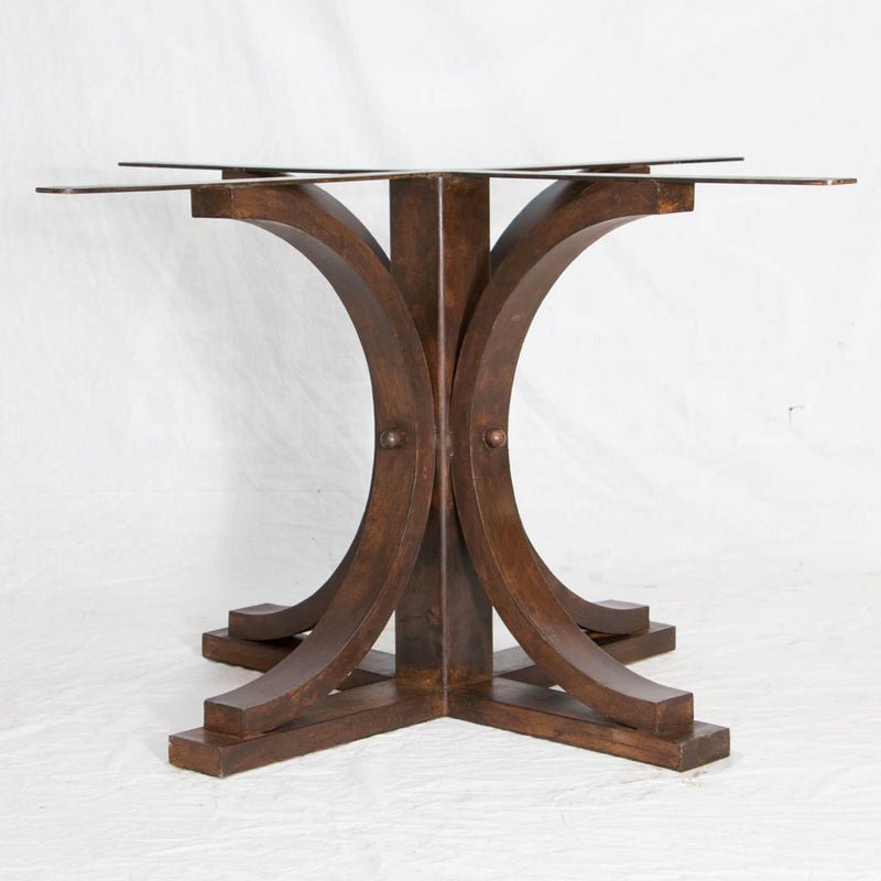 hand crafted iron and copper dining table