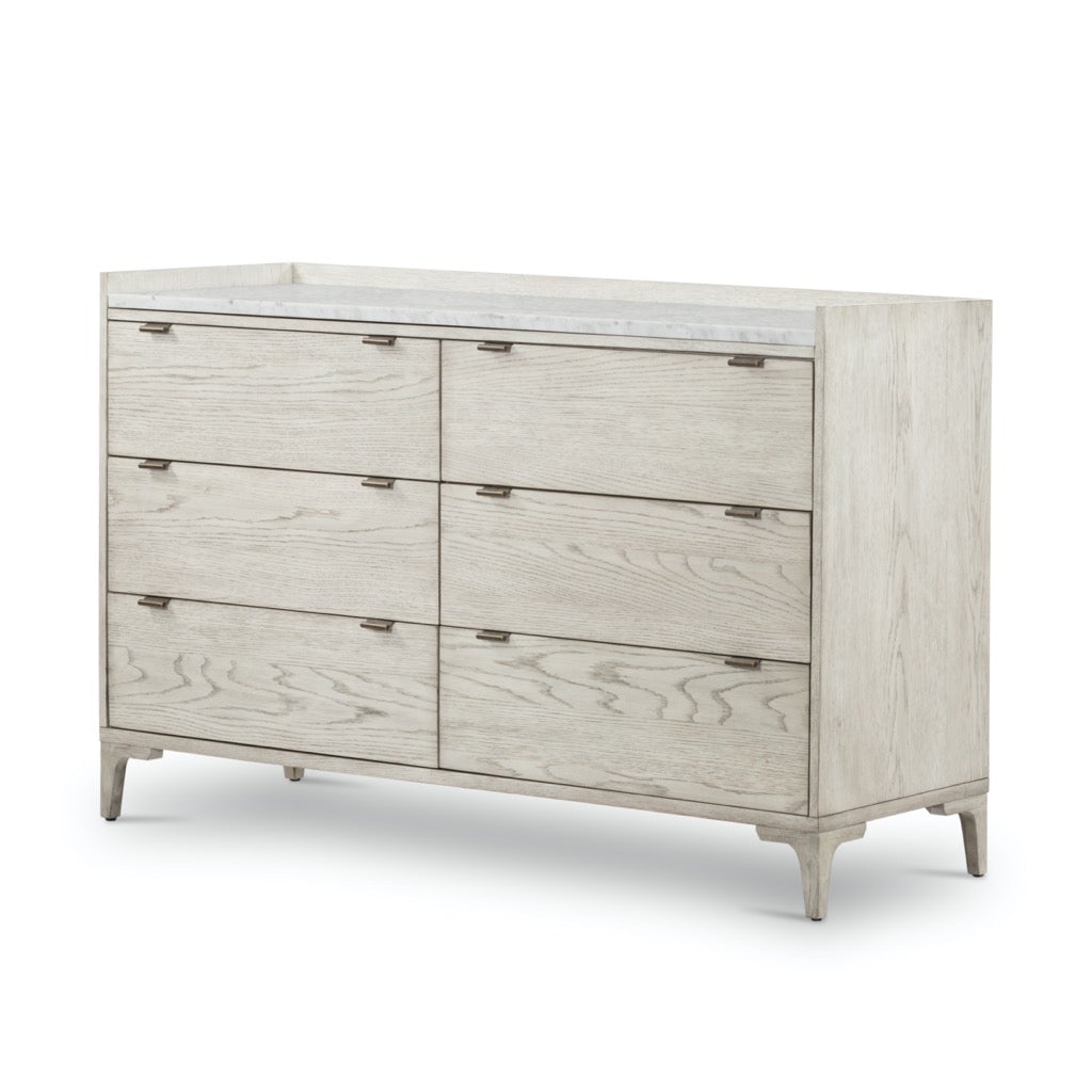 Viggo 6 Drawer Dresser - Vintage White Oak Viggo 6 Drawer Dresser - Vintage White Oak