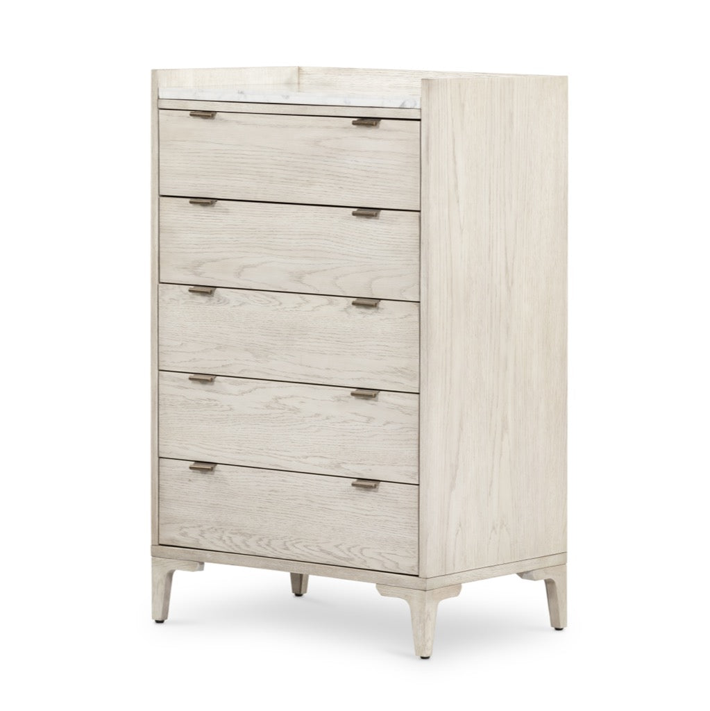 Viggo Tall Dresser - Vintage White Oak | Four Hands Viggo Tall Dresser - Vintage White Oak | Four Hands