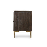 Wyeth Dark distressed and rustic nightstand