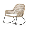 Bandera Outdoor Rocking Chair Vintage White Angled View with Cushion 233005-002