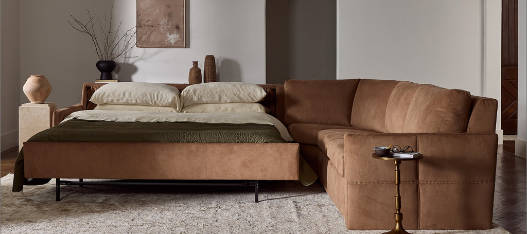 American Leather Comfort Sleeper Sectional Sofa 
