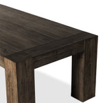 Abaso Dining Table Ebony Rustic Wormwood Oak Dovetail Corner Detail 233931-002
