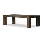 Abaso Dining Table Ebony Rustic Wormwood Oak Angled View Four Hands