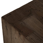 Abaso Large Accent Bench Ebony Rustic Wormwood Oak Dovetailing Detail 239398-002
