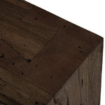 Abaso Large Accent Bench Ebony Rustic Wormwood Oak Veneer Edge Detail 239398-002
