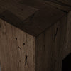 Abaso Large Accent Bench Ebony Rustic Wormwood Oak Veneer Detail Four Hands