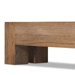 Abaso Large Accent Bench Rustic Wormwood Oak Chunky Legs Four Hands