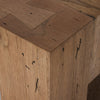 Four Hands Abaso Large Accent Bench Rustic Wormwood Oak Veneer Detail
