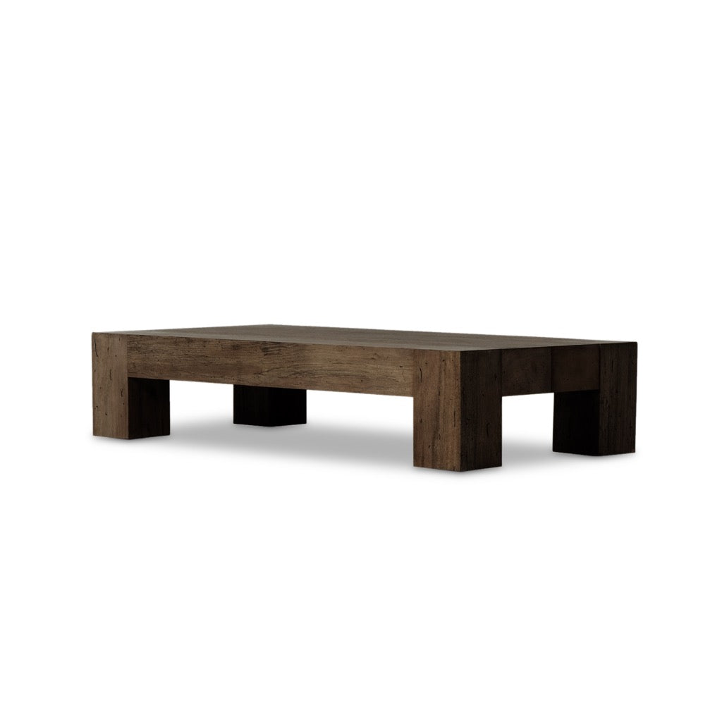 【スクエアルーツ】 QUATTRO COFFEE TABLE RAW OAK Four Hands Abaso Small Square Coffee Table - Rustic Wormwood Oak