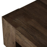 Abaso Rectangular Coffee Table Ebony Rustic Wormwood Oak Left Corner Detail 238571-002