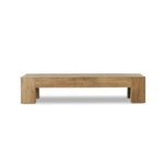 Abaso Rectangular Coffee Table Rustic Wormwood Oak Front View Four Hands