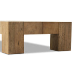 Abaso Rectangular Coffee Table Rustic Wormwood Oak Angled Legs View Four Hands