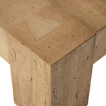Abaso Rectangular Coffee Table Rustic Wormwood Oak Front Right Corner Detail 238571-001