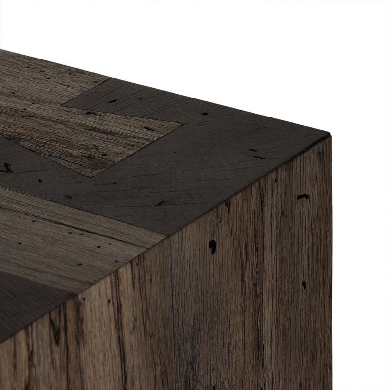 Abaso Sideboard Ebony Rustic Wormwood Oak Dovetailing Detail 229169-003