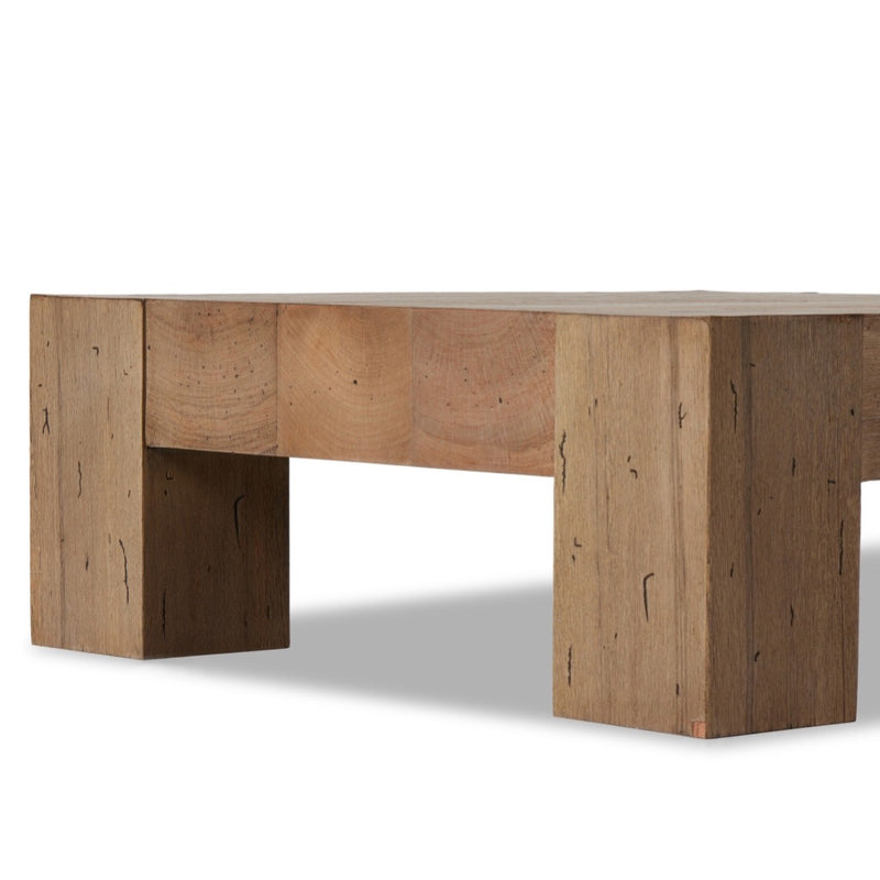 Abaso Small Square Coffee Table - Rustic Wormwood Oak 239394-001