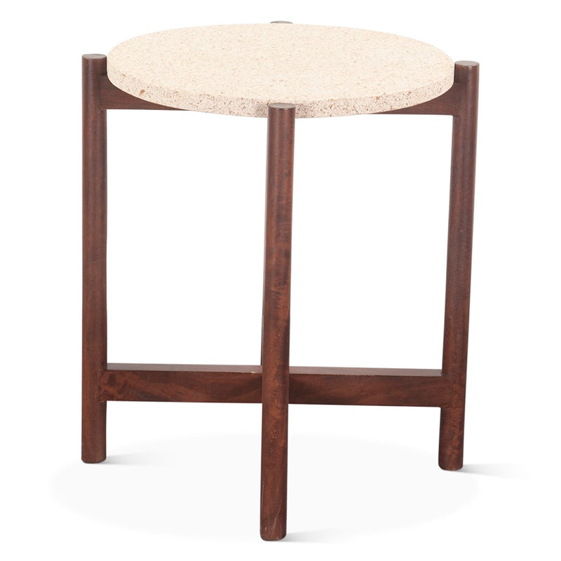 Abstract Side Table FAB-ST18BMWN front view 
 