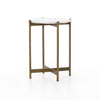 Adair Side Table Raw Brass Angled View IMAR-68A