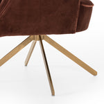 Four Hands Adara Desk Chair Polished Brass Legs