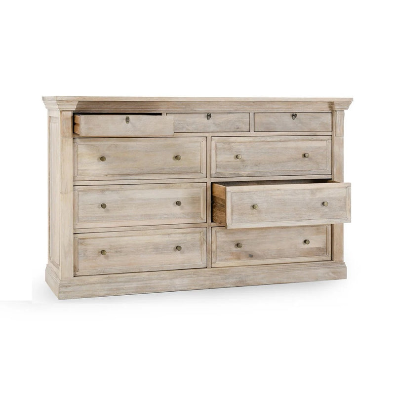 Classic Home Adelaide 9-Drawer Mango Wood Dresser