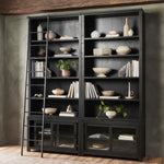 Admont Double Bookcase With Ladder 240932-001 staged view
