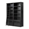 Four Hands Admont Double Bookcase With Ladder angled view