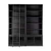 Four Hands Admont Double Bookcase With Ladder front view