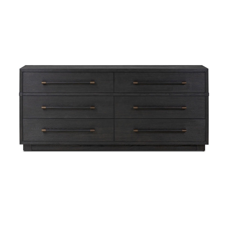 black dresser long MULEJYBO 10 Drawer Large for Bedroom, 47.2" Chest of Drawers with Deep Drawers, Modern Wooden Storage Dresser for Closet, 36.2" Tall TV Stand for Living Room, Hallway, Entryway and completing your up Sikaic Black 7 Drawers Dresser