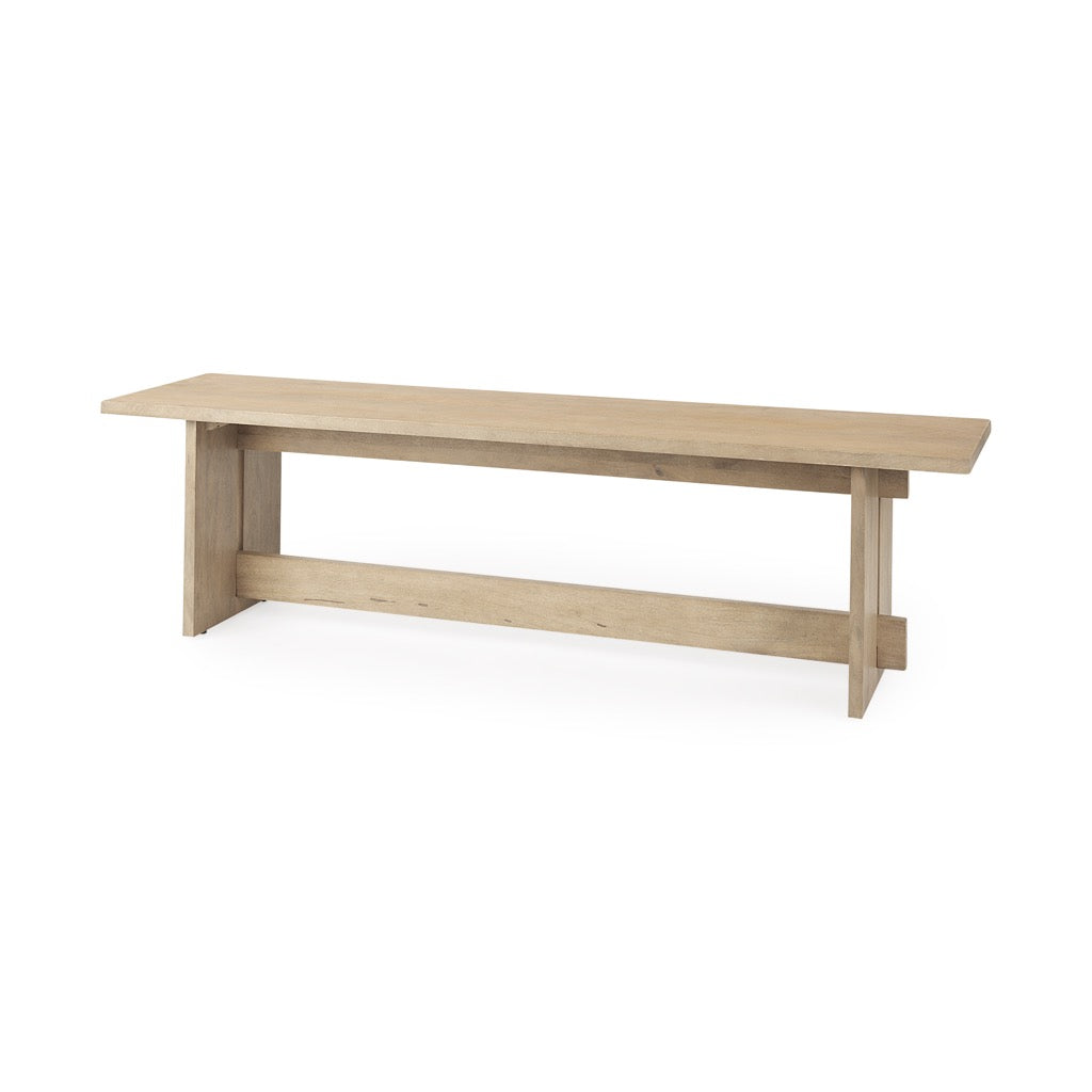 Mercana Aida Dining Bench angled view 