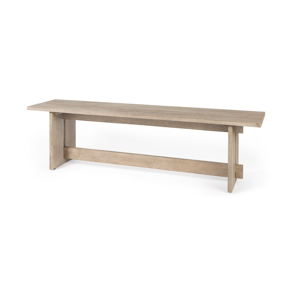 Mercana Aida Dining Bench angled view 