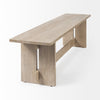 Mercana Aida Dining Bench angled side view 