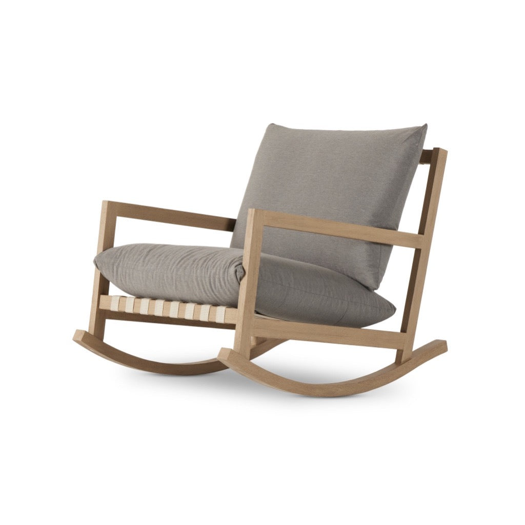 Four Hands Aiken Outdoor Rocking Chair angled view 