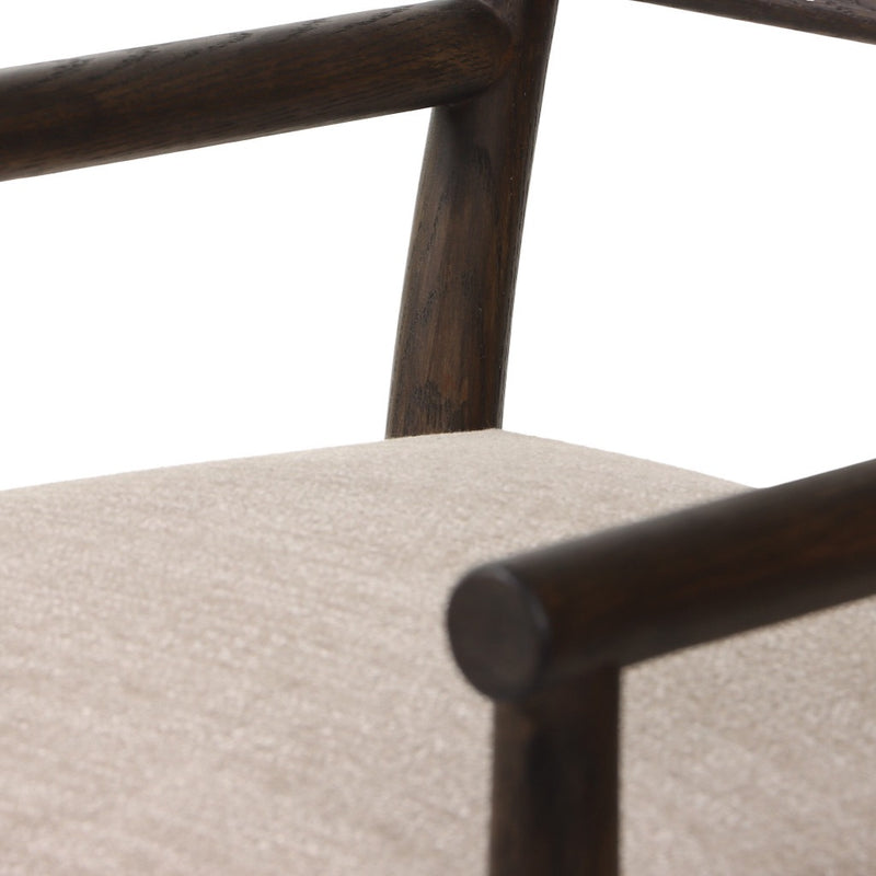 Four Hands Akiro Dining Armchair arm corner view