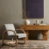 Aldana Chair Gibson Taupe Staged View Four Hands