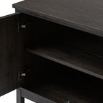 Four Hands Alessio Media Console interior shelves 