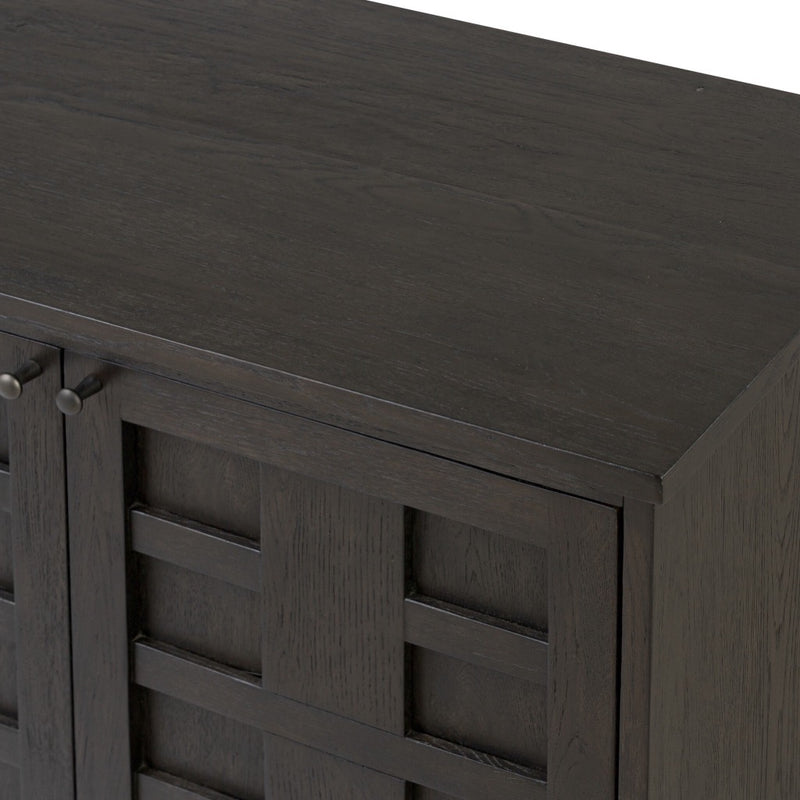Alessio Media Console 248833-002 front corner view 